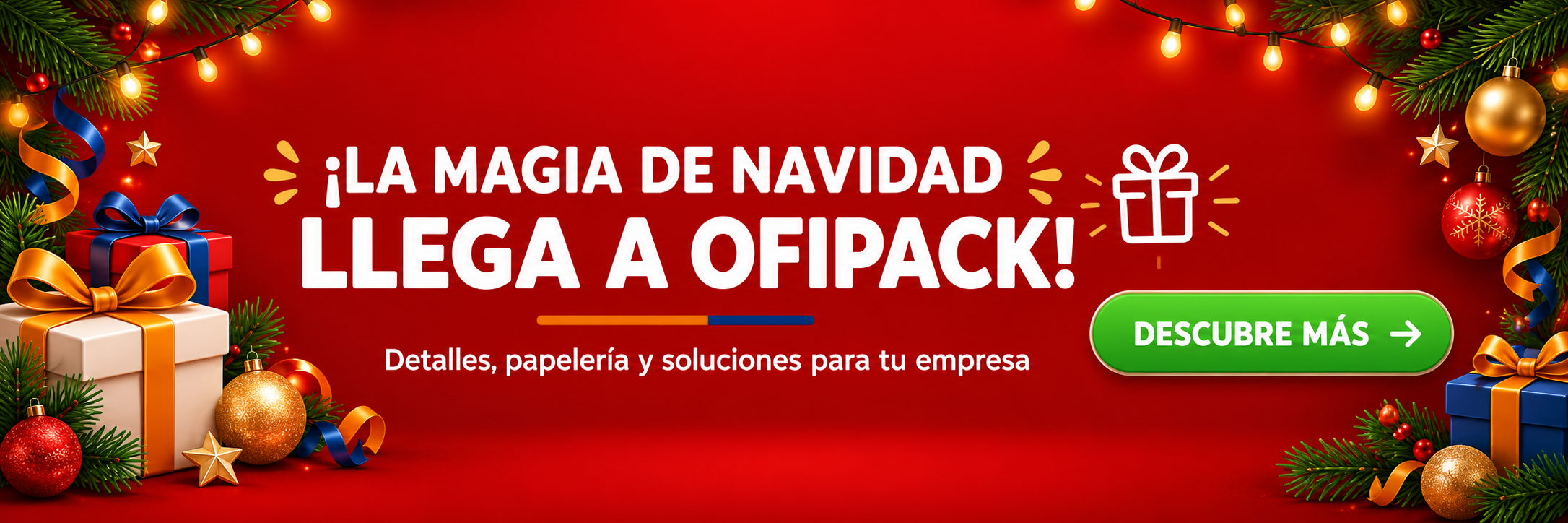 OFIPACK Comercializadora. La magia de Navidad llega a OFIPACK. Detalles, papelería y soluciones para tu empresa.